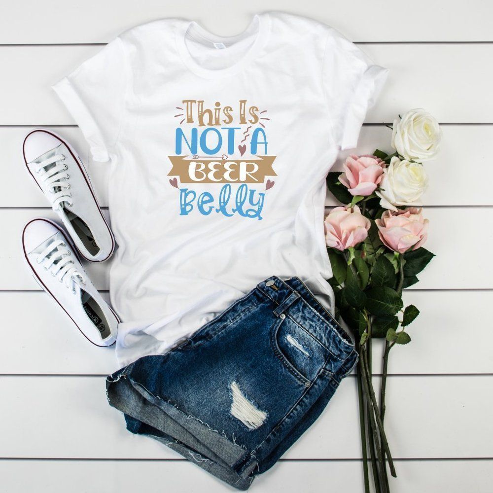 Pregnant not a Beer belly t shirt soft comfy